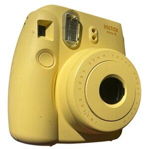 Fujifilm Instax Mini 8 Instant  Film Camera Yellow With Orange Case TESTED